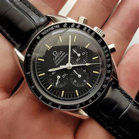 omega speedmaster professional black|omega speedmaster black dials.